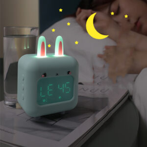 Children's Rabbit-shaped Musical Clock With Night Light