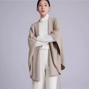 Cashmere Women's Cloak Lace-up Fashionable Outerwear Sweater